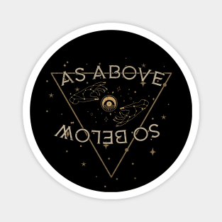 Ad Above So Bellow Wiccan Celestial Occultist Design Magnet